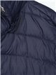 Quilted down puffer jacket with hood navy (42-50)