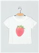 Strawberry t-shirt blanco (S-M)