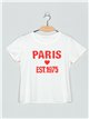 Slogan t-shirt blanco (S/M-L/XL)