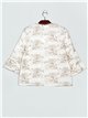 Embroidered blouse with ruffle trims blanco (M-L-XL-2XL)