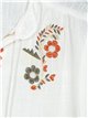 Embroidered linen effect blouse blanco (M-L-XL-2XL)