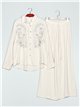 Co-Ord embroidered linen effect shirt + trousers lino (M-L-XL-XXL)