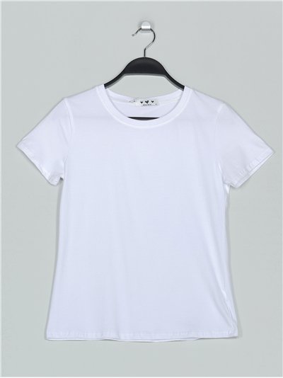 Round neck basic t-shirt blanco (S-XXL)