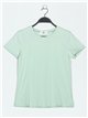 Round neck basic t-shirt verde-agua (S-XXL)