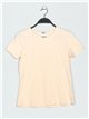 Round neck basic t-shirt beis (S-XXL)