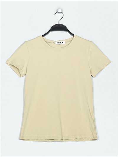 Round neck basic t-shirt verde-oliva (S-XXL)