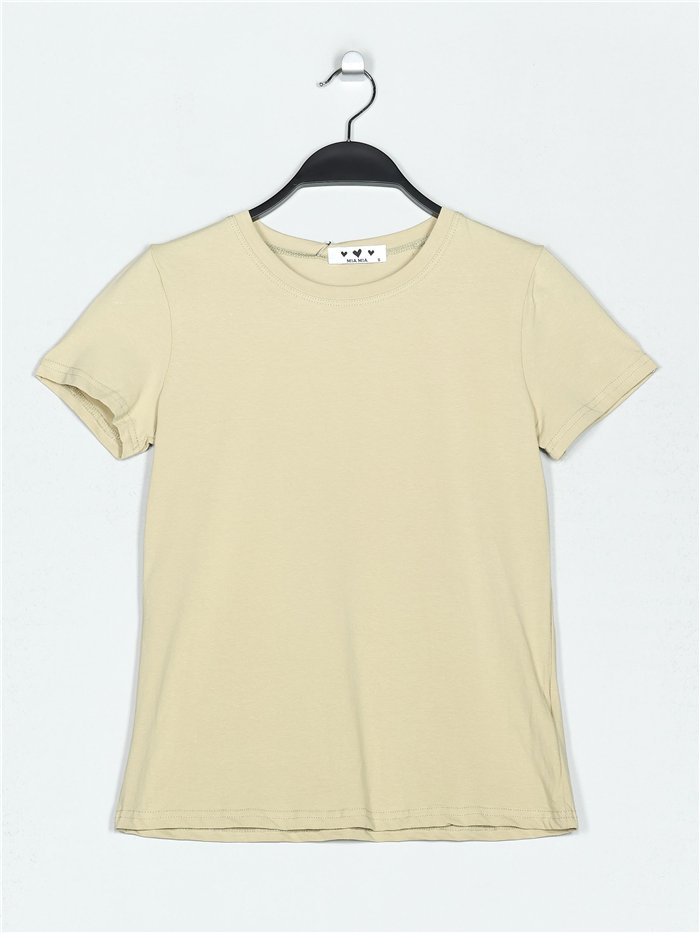 Round neck basic t-shirt verde-oliva (S-XXL)