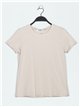 Camiseta básica cuello redondo taupe (S-XXL)