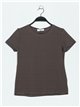 Round neck basic t-shirt gris-oscuro (S-XXL)