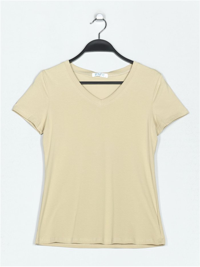 V-neck basic t-shirt verde-oliva (S-XXL)