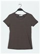 V-neck basic t-shirt gris-oscuro (S-XXL)