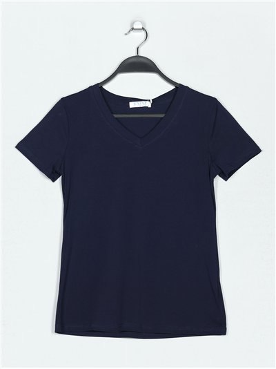 V-neck basic t-shirt marino (S-XXL)