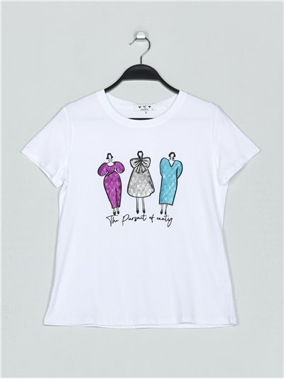 Camiseta girls blanco (M-L-XL-2XL)