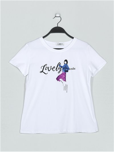 Camiseta girl blanco (M-L-XL-2XL)