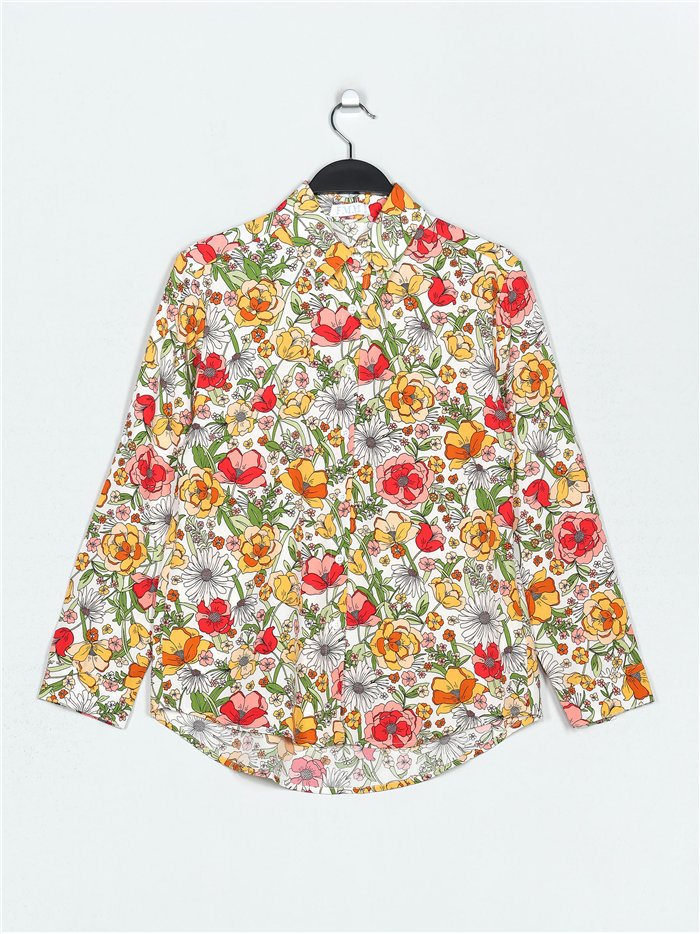 Floral shirt blanco (S-3XL)