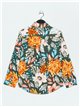 Camisa floral verde (S-3XL)