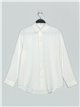 Camisa satinada blanco (S-3XL)