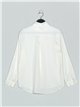 Camisa satinada blanco (S-3XL)