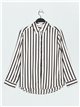 Striped satin shirt beis (S-3XL)