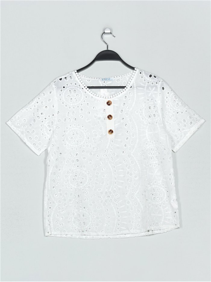 Blusa calada botones blanco (M/L-XL/XXL)