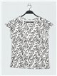 Printed t-shirt with ruffle trims (M/L-XL/XXL)