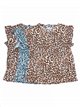 Leopard print t-shirt with ruffle trims (M/L-XL/XXL)