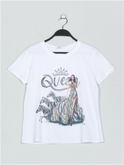 Camiseta queen strass (M/L-XL/XXL)