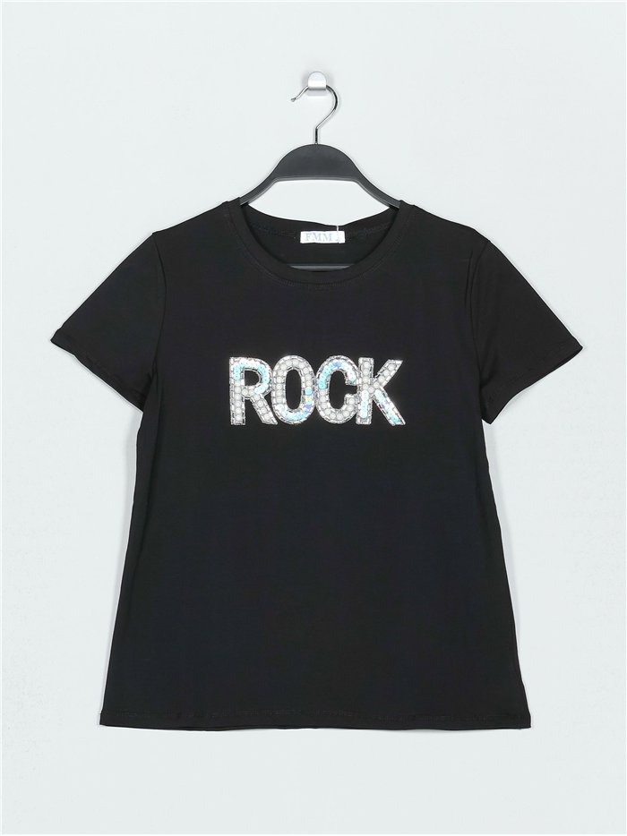 Camiseta rock lentejuelas (M/L-XL/XXL)