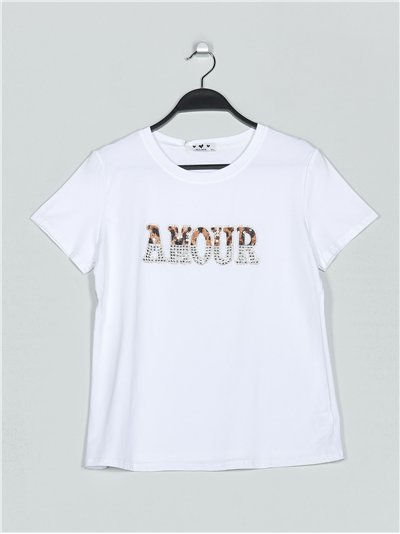 Camiseta amour strass (M/L-XL/XXL)