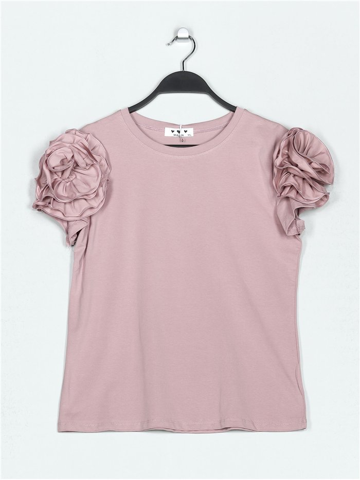 T-shirt with ruffle trims (M/L-XL/XXL)