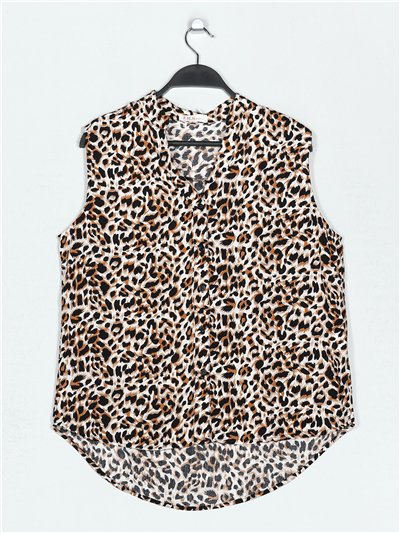 Camisa amplia leopardo (S-M-L-XL)