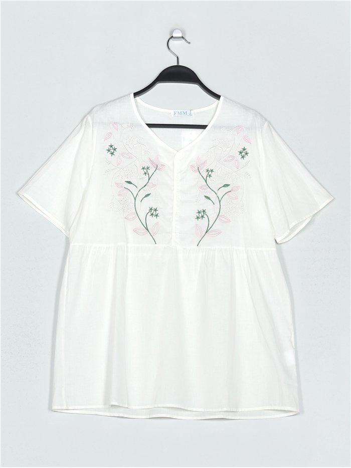 Oversized embroidered blouse (M/L-XL/XXL)