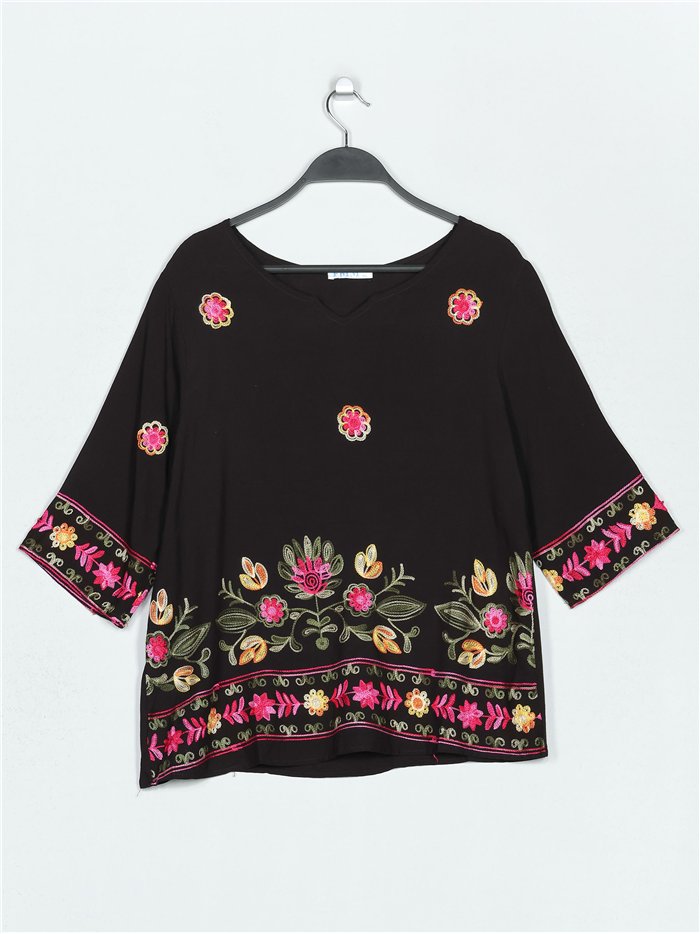 Blusa floral bordada (M/L-XL/XXL)