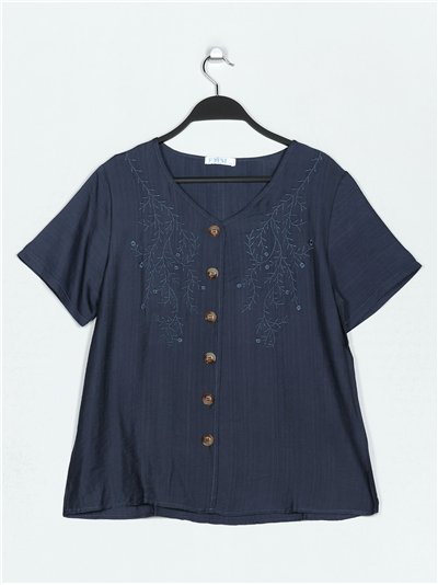 Oversized embroidered blouse (M/L-XL/XXL)