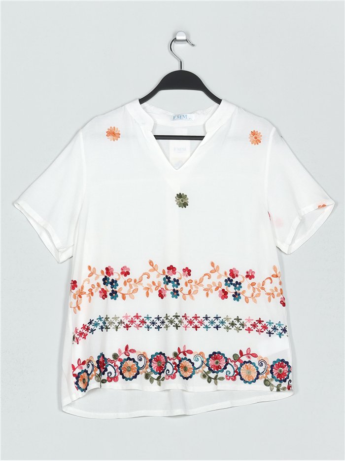 Blusa floral bordada (M/L-XL/XXL)