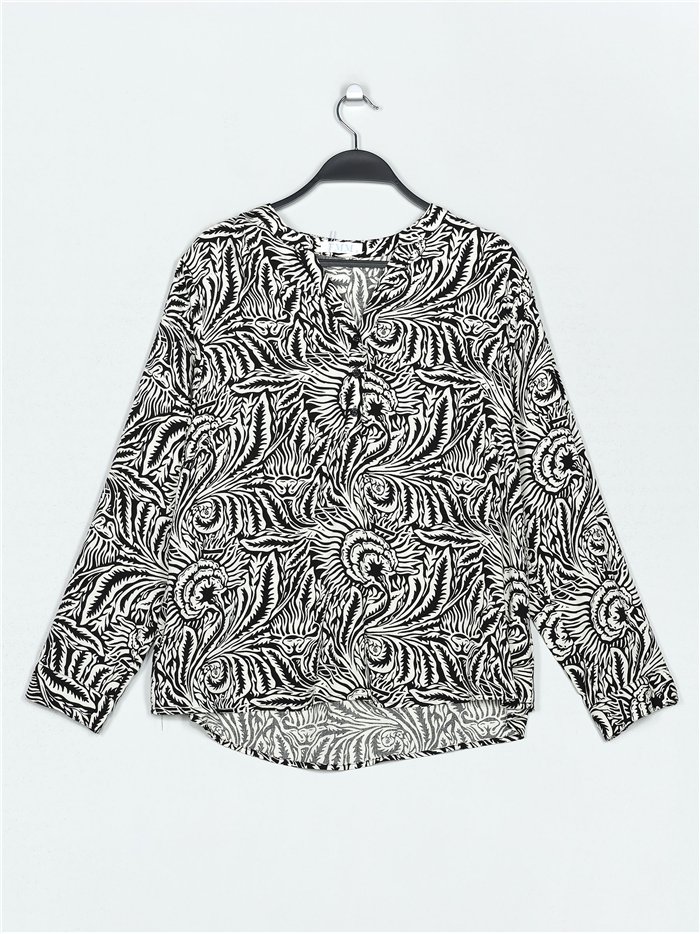 Plus size printed blouse (S-3XL)