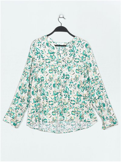 Blusa estampada talla grande (S-3XL)