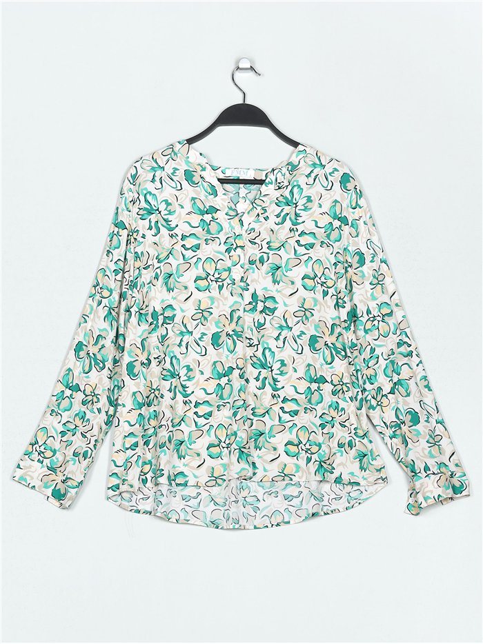 Plus size printed blouse (S-3XL)