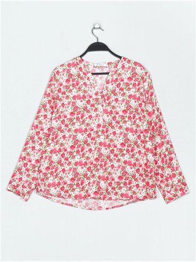 Blusa floral talla grande (S-3XL)