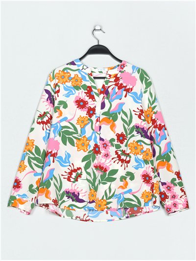 Blusa floral talla grande (S-3XL)