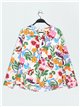 Blusa floral talla grande (S-3XL)