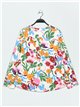 Blusa floral talla grande (S-3XL)