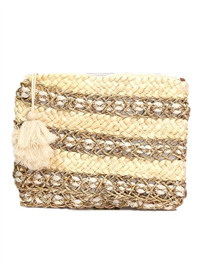 Raffia effect crossbody bag