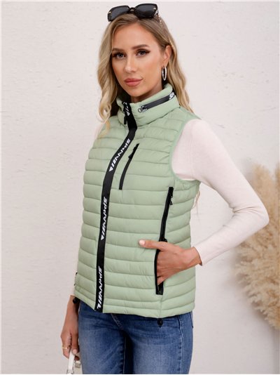 Chaleco acolchado cuello subido pea-green (M-L-XL-XXL)