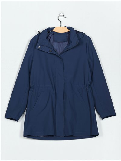 Parka amplia capucha navy (40-48)