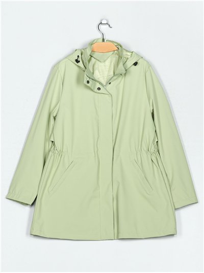 Parka amplia capucha pea-green (40-48)