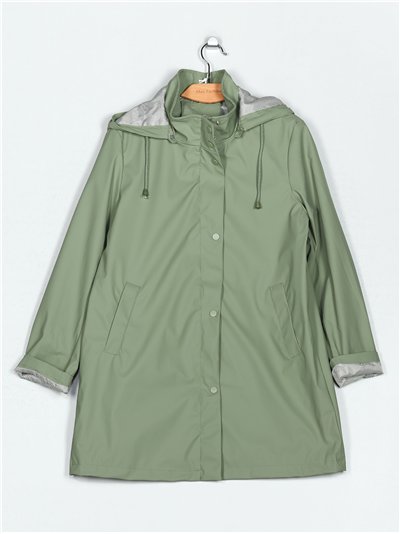 Parka Water repellent rayas efecto piel light-green (M-L-XL-XXL)