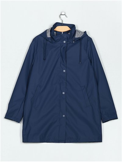 Parka Water repellent rayas efecto piel navy (M-L-XL-XXL)