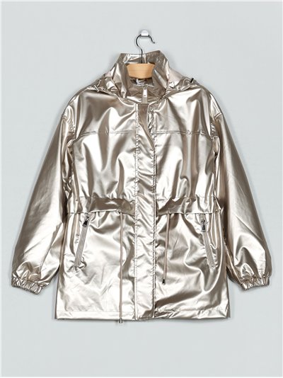 Parka metalizada water repellent champagne (M-L-XL-XXL)