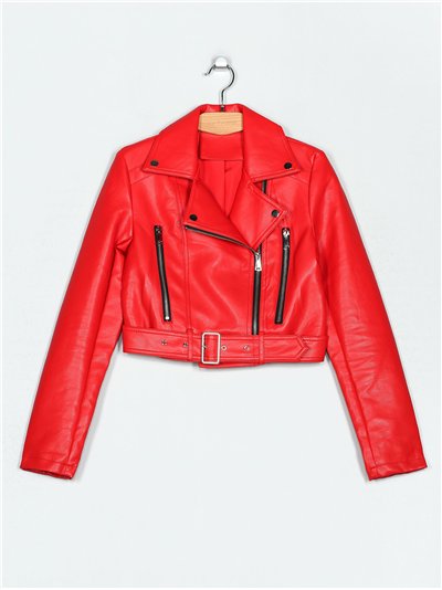 Chaqueta biker efecto piel red (S-M-L-XL)